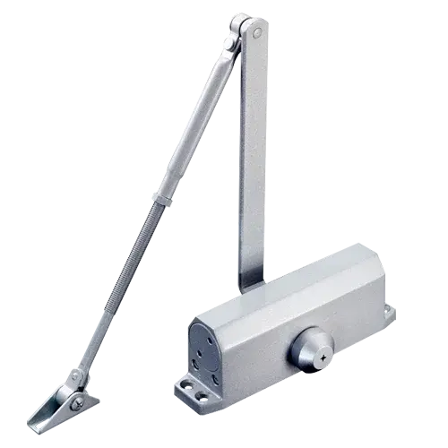 Ferme-porte automatique argenté pour sécurité d'accès et contrôle des portes