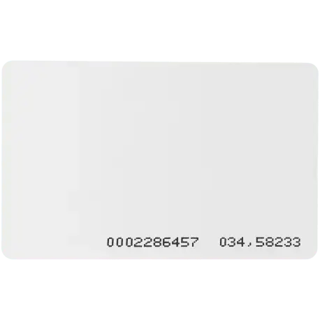 Carte RFID blanche pour contrôle d'accès, numéro imprimé, sécurité et identification
