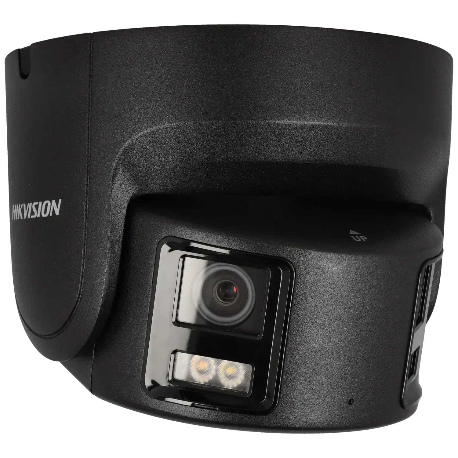 Caméra de surveillance HD noire avec objectif et LED, vidéoprotection sécurité