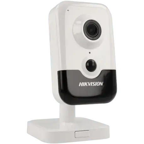 Caméra de vidéosurveillance HD blanche Hikvision sur support, solution de sécurité intérieure