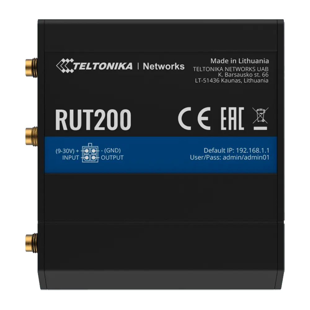 Routeur Teltonika 4G Industriel / Référence TK-RUT200 - TSA Distribution
