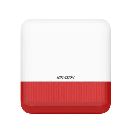 Sirène radio extérieure de la série AX PRO HIKVISION / Référence DS-PS1-E-WE (Rouge) - TSA Distribution