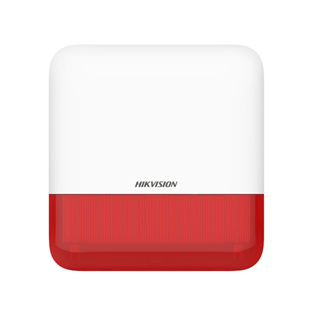 Sirène radio extérieure de la série AX PRO HIKVISION / Référence DS-PS1-E-WE (Rouge)
