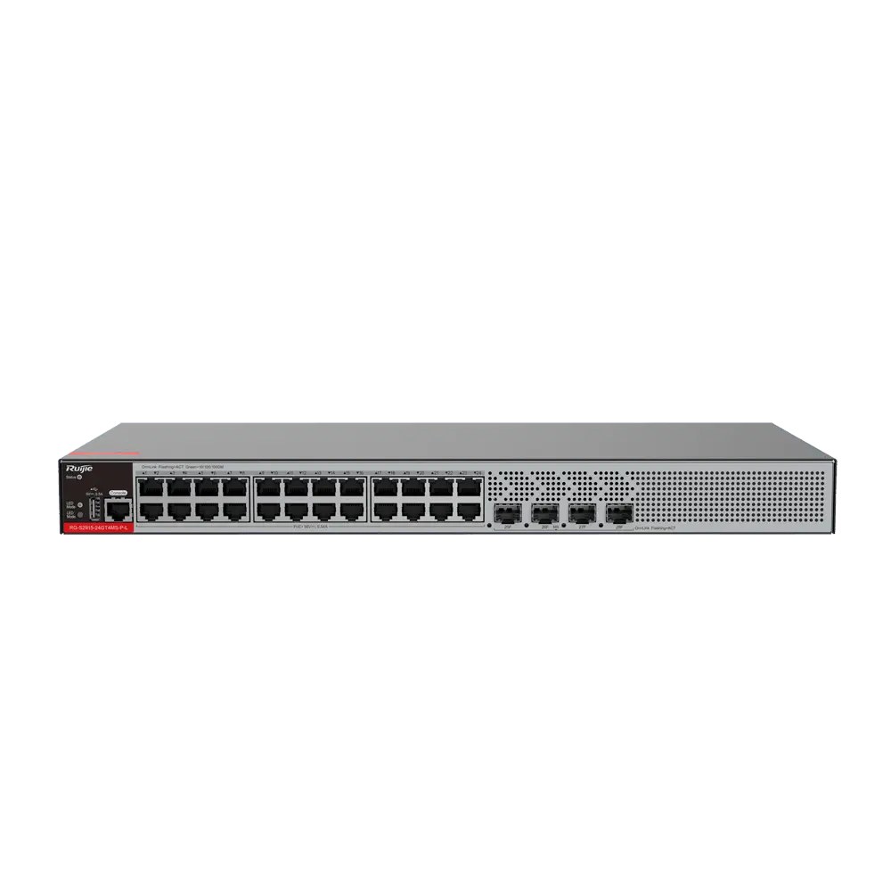 Switch PoE Cloud Gérable L2+ Ruijie / Référence RG-S2915-24GT4MS-P-L - TSA Distribution