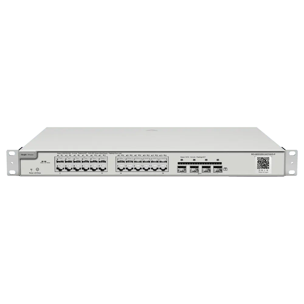 Switch Reyee PoE Cloud Couche 2 / Référence RG-NBS3200-24GT4XS-P - TSA Distribution