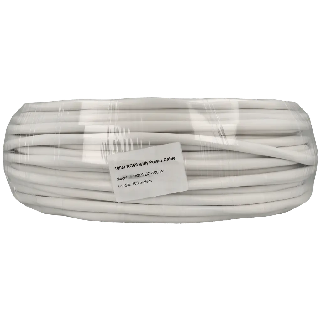 Câble rg59 / alimentation de 100 m / Référence A-RG59-DC-100-W TSA Distribution