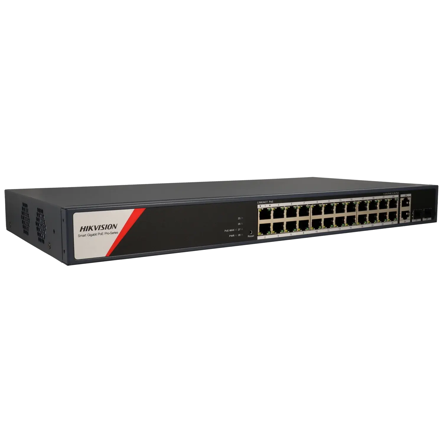 Switch cloud 28 ports avec 24 ports PoE HIKVISION / Référence DS-3E1528HP-SI-24P2T2F