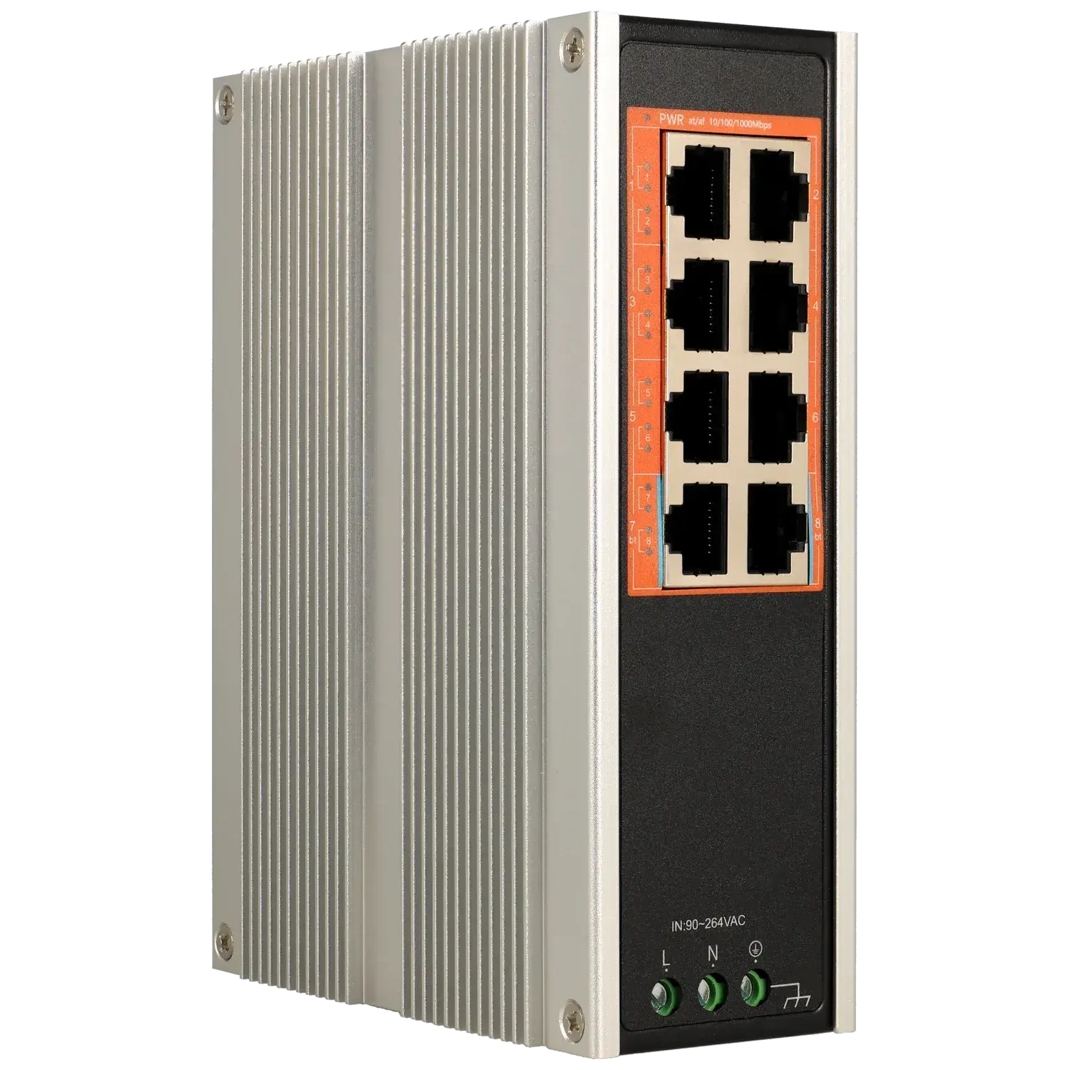 Switch 8 ports avec 8 ports PoE / Référence A-SWITCH-08POE-BT-130-G-IND