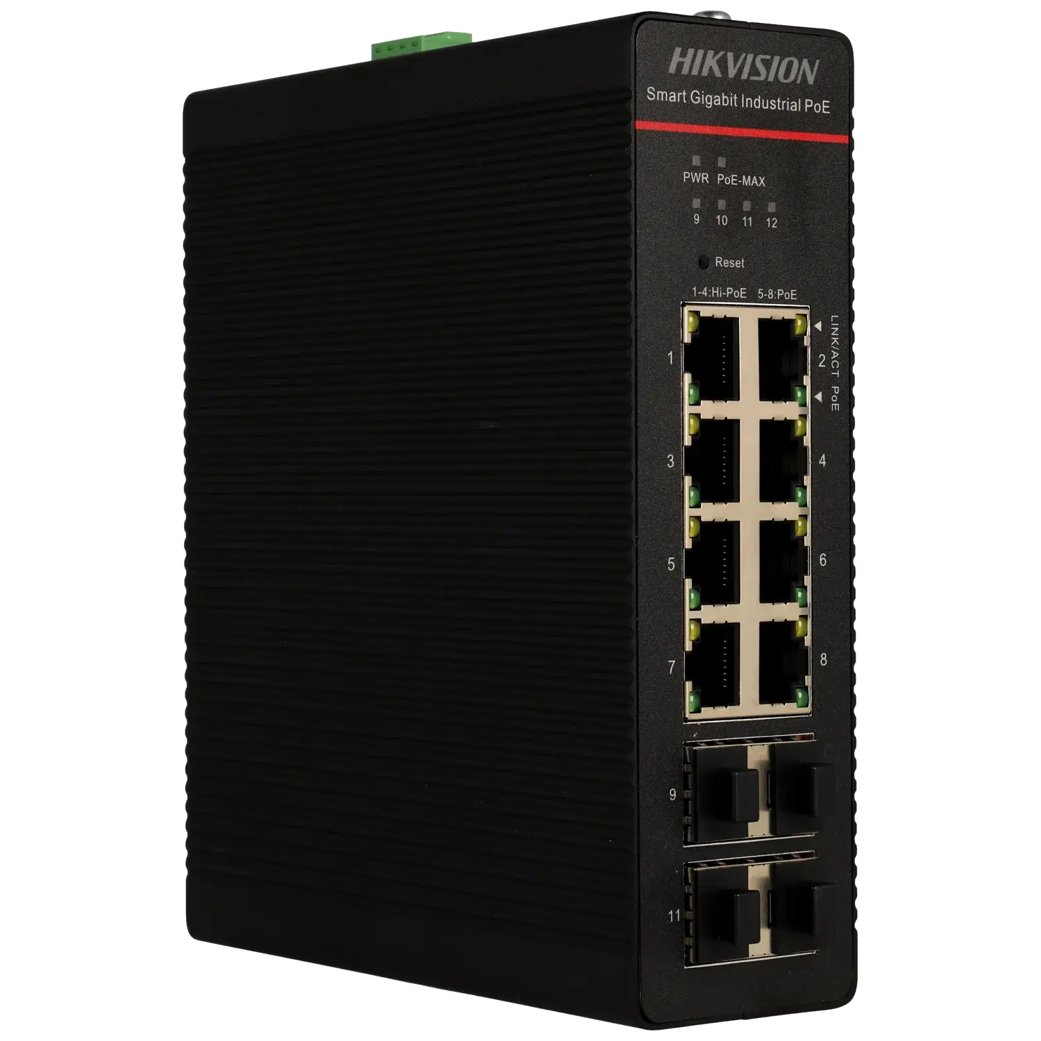Switch cloud 12 ports avec 8 ports PoE HIKVISION / Référence DS-3T1512HP-SI-8P4F TSA Distribution