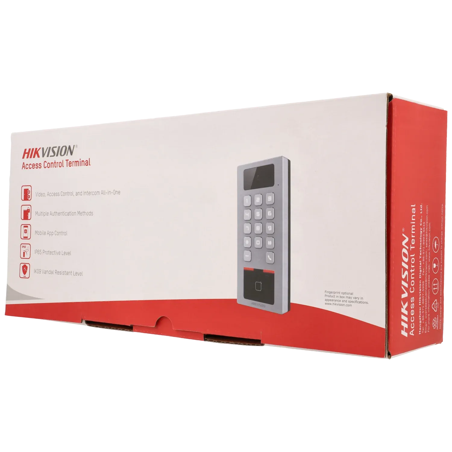 Contrôle d'accès et interphone vidéo HIKVISION intérieur - extérieur avec code QR, clavier et carte / Référence DS-K1T502DBWX-CQR