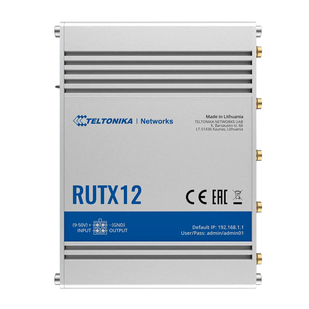 Routeur Teltonika 4G Industriel / Référence TK-RUTX12 - TSA Distribution