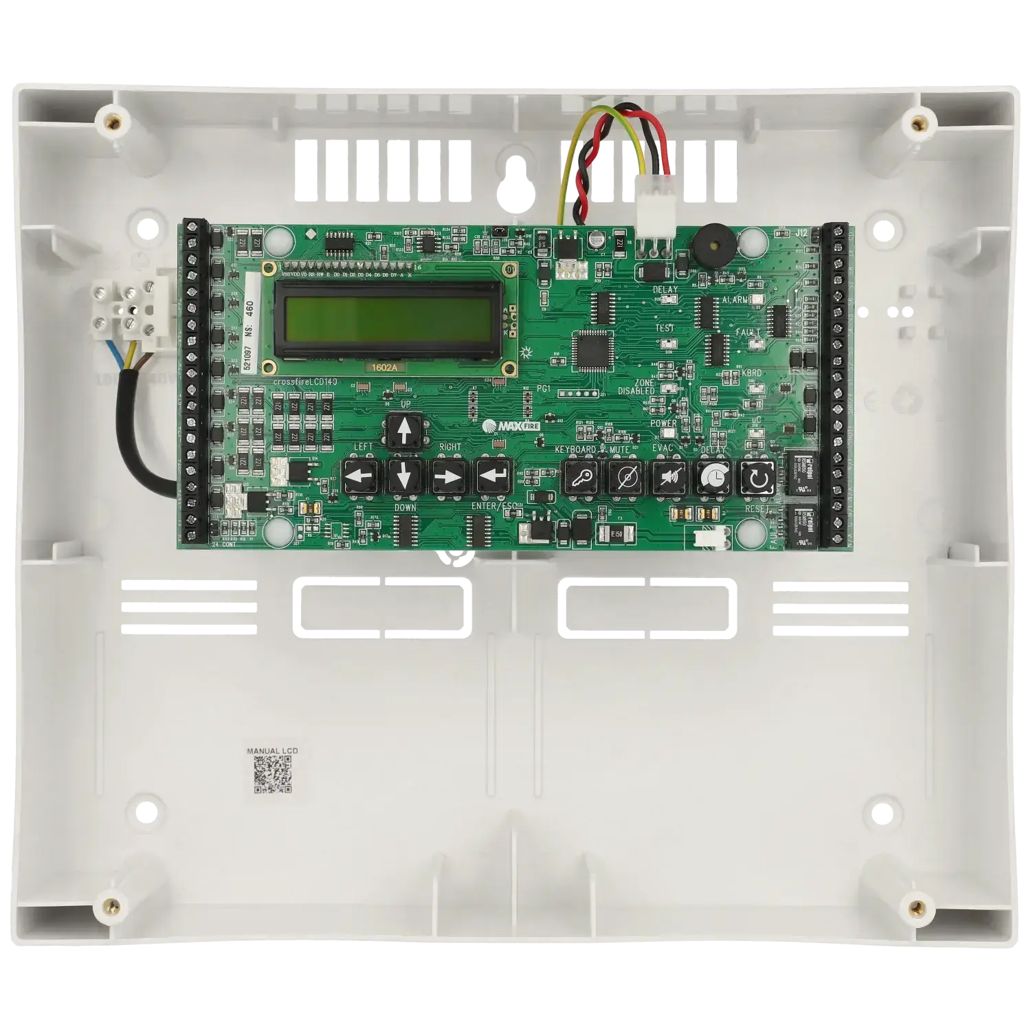 Centrale d'incendie 4 zones avec écran LCD