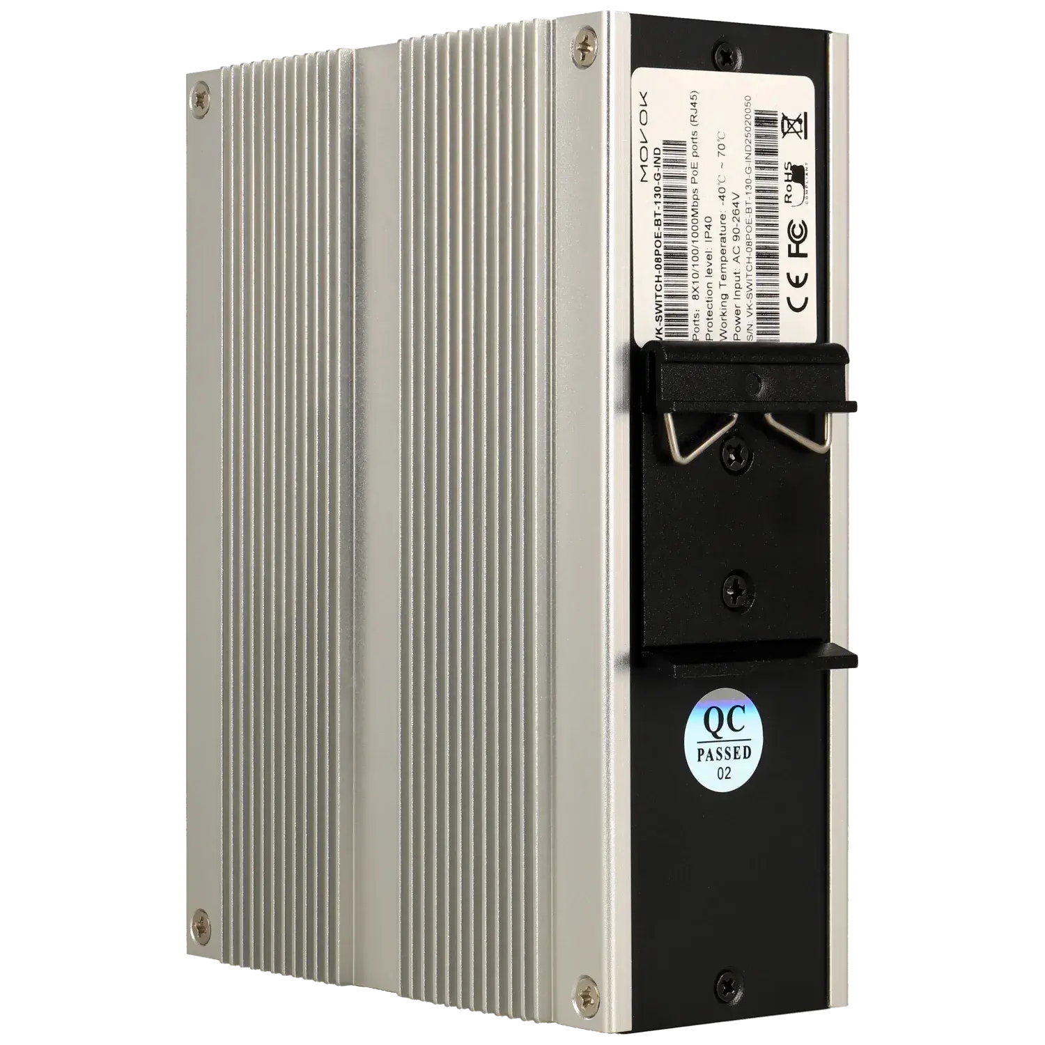 Switch 8 ports avec 8 ports PoE / Référence A-SWITCH-08POE-BT-130-G-IND