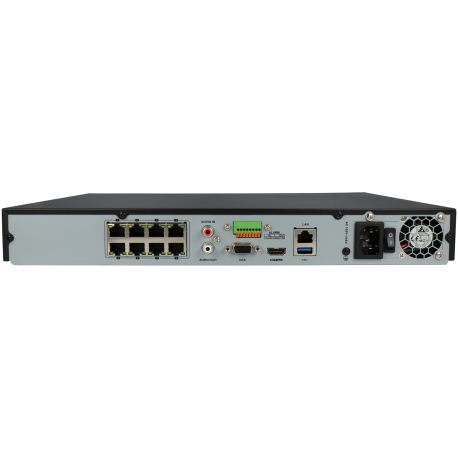 Enregistreur IP HIKVISION pour 8 canaux et 8 mpx de résolution avec 8 ports PoE / Référence HWN-5208MH-8P