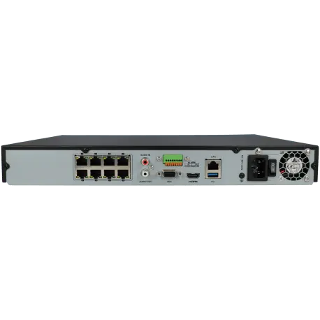 Enregistreur IP HIKVISION pour 8 canaux et 8 mpx de résolution avec 8 ports PoE / Référence HWN-5208MH-8P - TSA Distribution