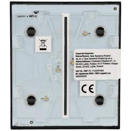 Double panneau d'interrupteurs central AJAX / Référence CENTERBUTTON-2G-B - TSA Distribution