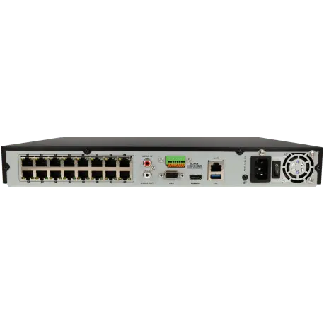 Enregistreur IP HIKVISION pour 16 canaux et 8 mpx de résolution avec 16 ports PoE / Référence HWN-5216MH-16P - TSA Distribution