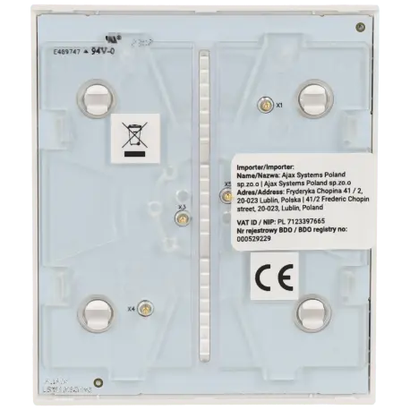 Panneau d'interrupteurs central commutable AJAX / Référence CENTERBUTTON-1G2W-W - TSA Distribution
