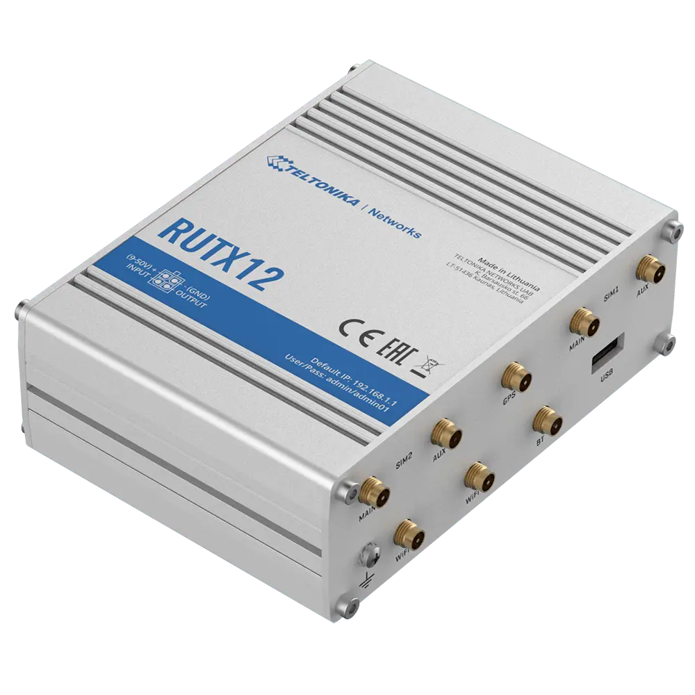 Routeur Teltonika 4G Industriel / Référence TK-RUTX12 - TSA Distribution