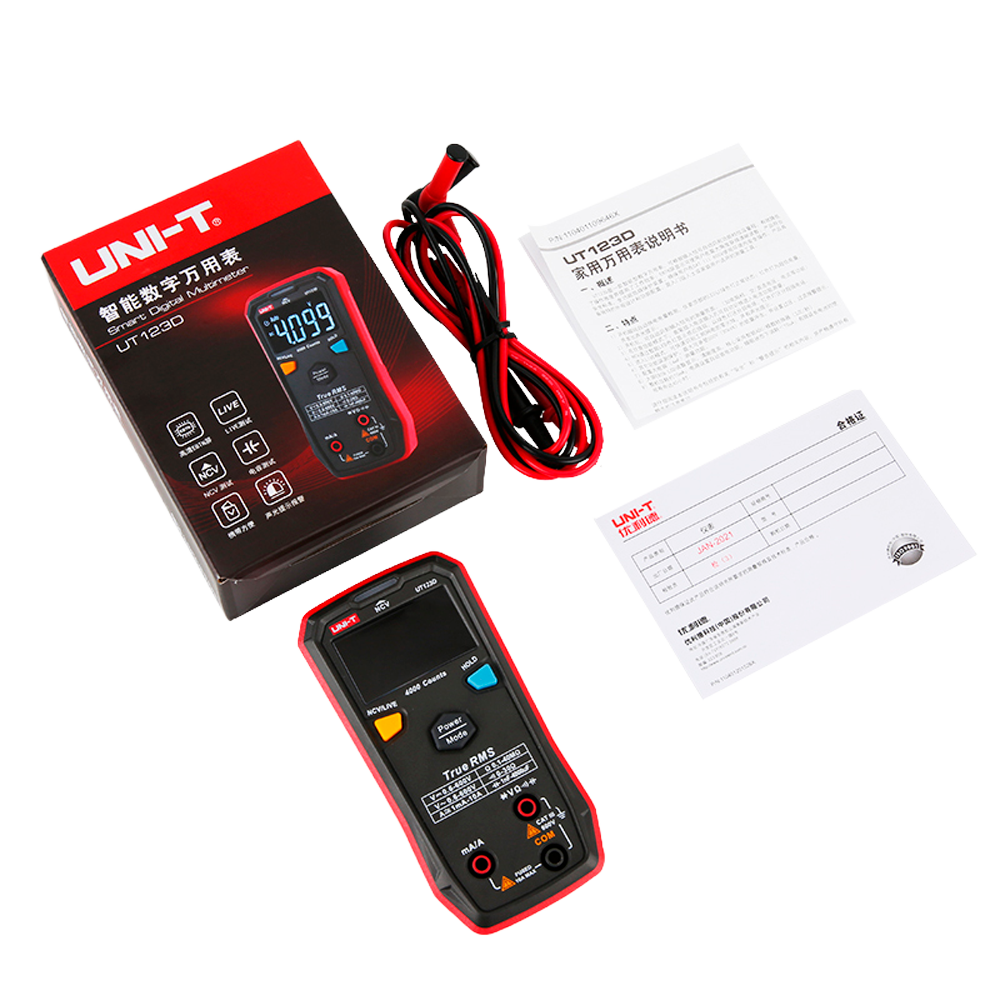 Multimètre numérique CAT III 600V avec identification automatique UNI-T / Référence UT123D