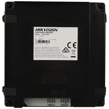 Poste extérieur modulaire pour interphone vidéo IP avec panneau d'information HIKVISION / Référence DS-KD-INFO - TSA Distribution