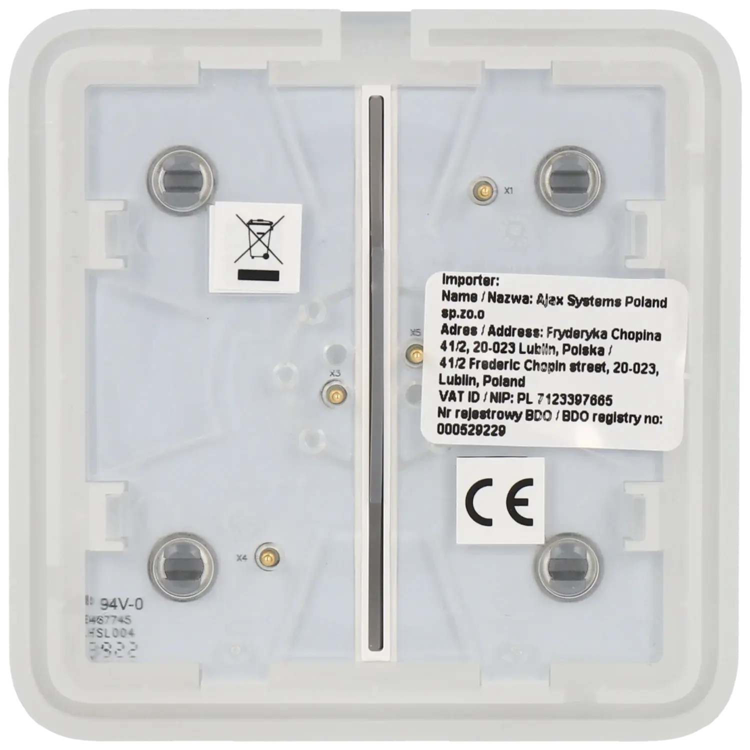 Panneau d'interrupteurs double AJAX / Référence SOLOBUTTON-2G-FOG TSA Distribution