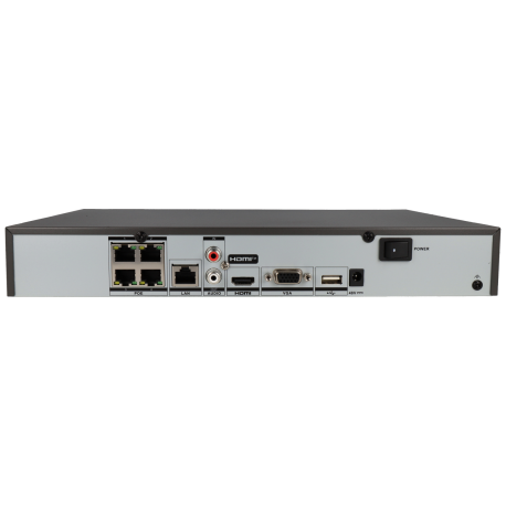 Enregistreur IP HIKVISION PRO pour 4 canaux et 12 mpx de résolution avec 4 ports PoE / Référence DS-7604NXI-K1/4P