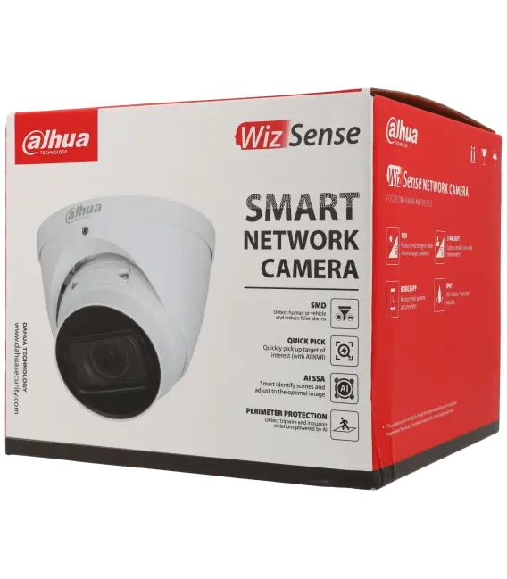 Caméra DAHUA mini-dôme IP avec 5 mégapixels et objectif zoom optique / Référence IPC-HDW3541T-ZS-S2 - TSA Distribution