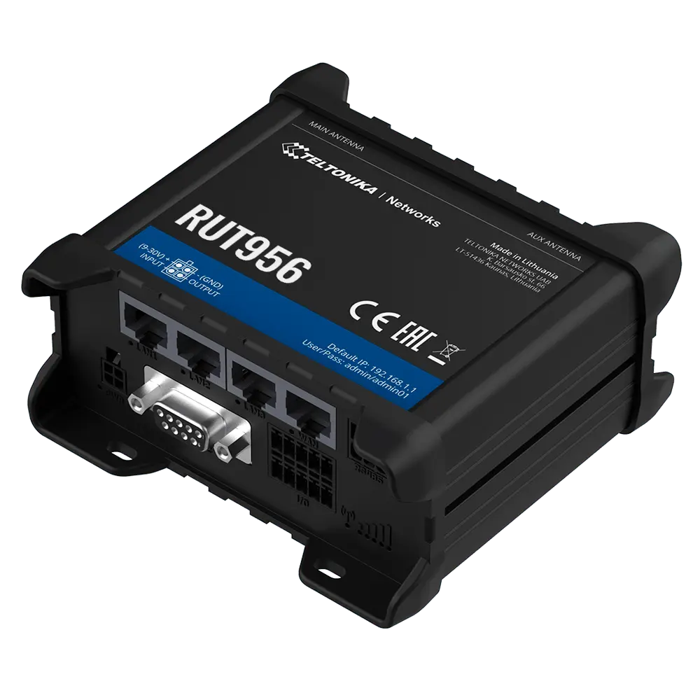 Routeur Teltonika 4G Industriel / Référence TK-RUT956 - TSA Distribution