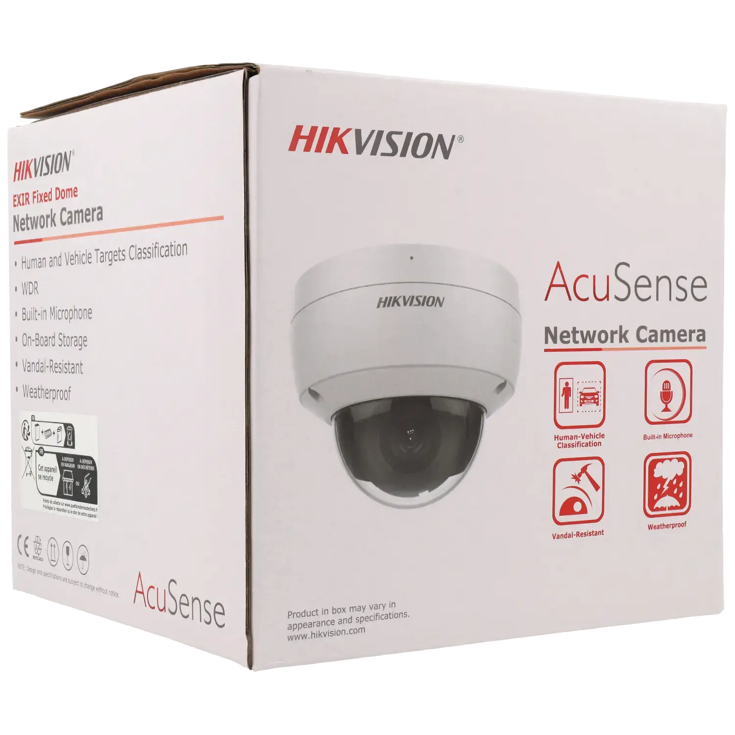 Caméra mini dôme IP HIKVISION avec 6 mégapixels et objectif fixe