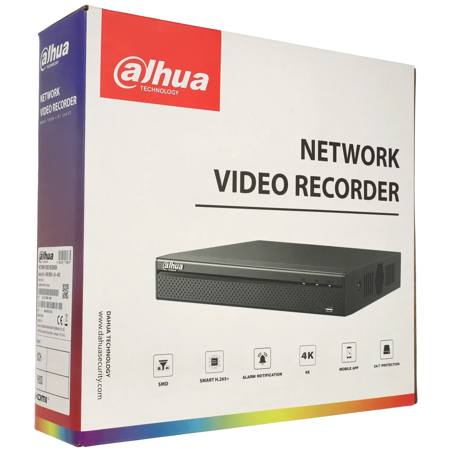 Enregistreur IP DAHUA pour 4 canaux et 12 mpx de résolution avec 4 ports PoE / Référence NVR2104HS-P-4KS3