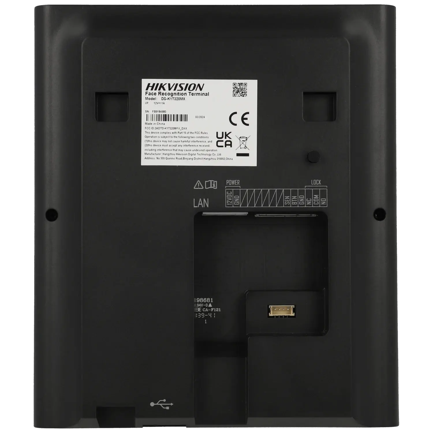 Terminal de reconnaissance faciale HIKVISION intérieur avec clavier et carte / Référence DS-K1T320MX - TSA Distribution