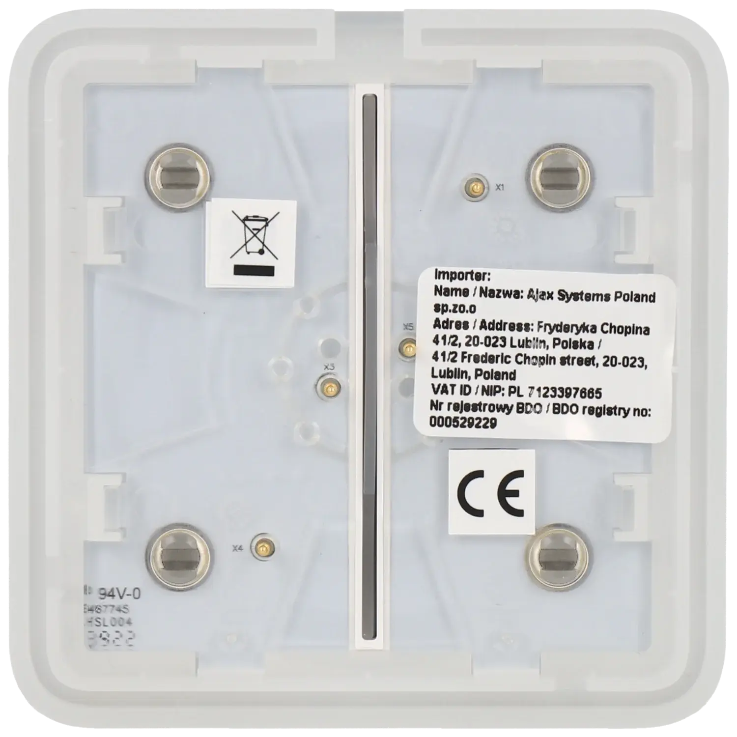 Panneau d'interrupteurs double AJAX / Référence SOLOBUTTON-2G-OYS TSA Distribution
