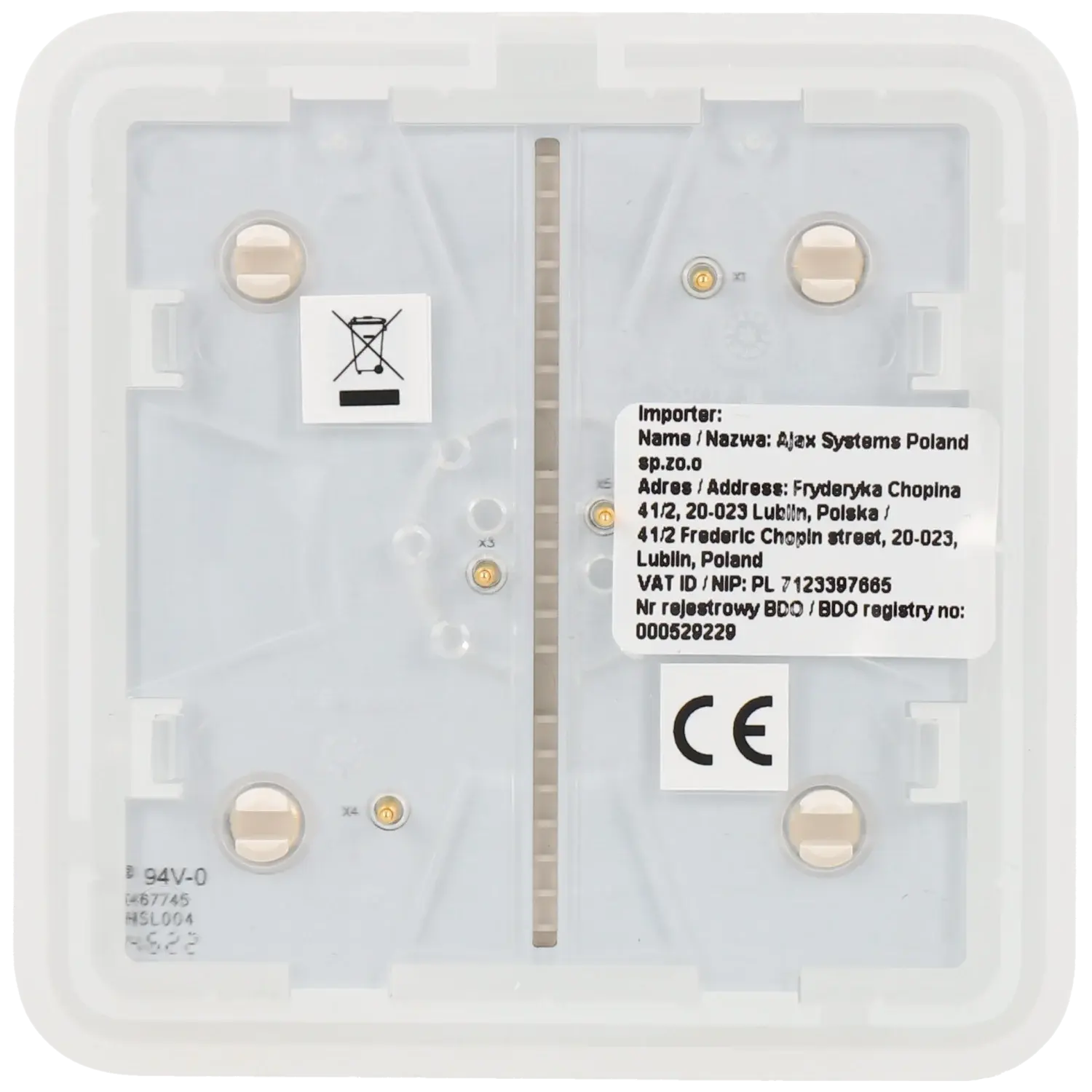 Interrupteur du panneau de commande / Référence SOLOBUTTON-1G2W-IVO TSA Distribution