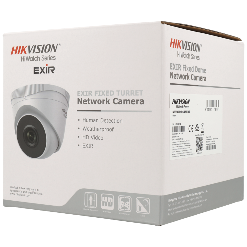 Caméra HIKVISION mini-dôme IP avec 2 mégapixels et objectif fixe / Référence HWI-T220HA