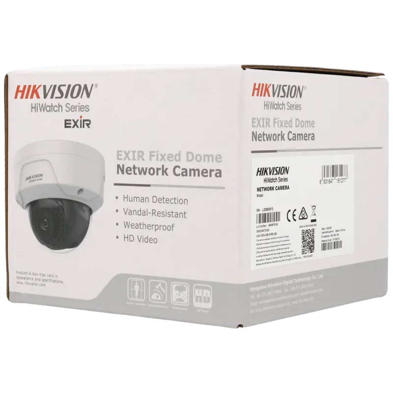 Caméra HIKVISION mini-dôme IP avec 2 mégapixels et objectif fixe / Référence HWI-D120HA - TSA Distribution