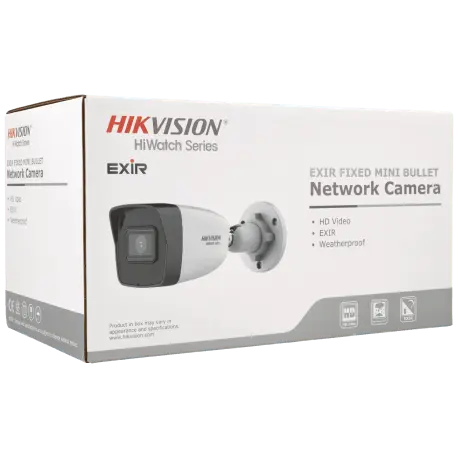 Caméra HIKVISION compactes IP avec 8 mégapixels et objectif fixe / Référence HWI-B180H-4MM