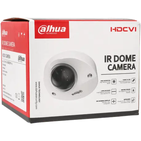 Caméra DAHUA mini-dôme HD-CVI avec 2 mégapixels et objectif fixe / Référence HAC-HDBW2241F-A-S2-DIP - TSA Distribution