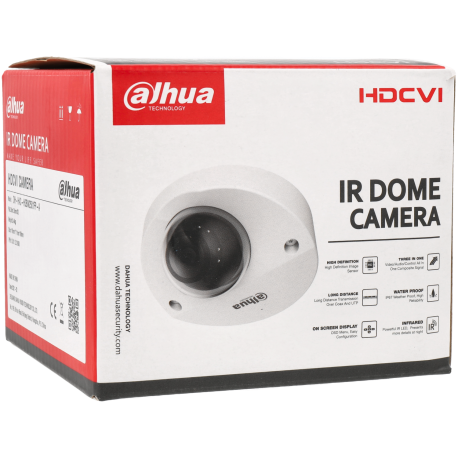 Caméra DAHUA mini-dôme HD-CVI avec 2 mégapixels et objectif fixe / Référence HAC-HDBW2241F-A-S2-DIP