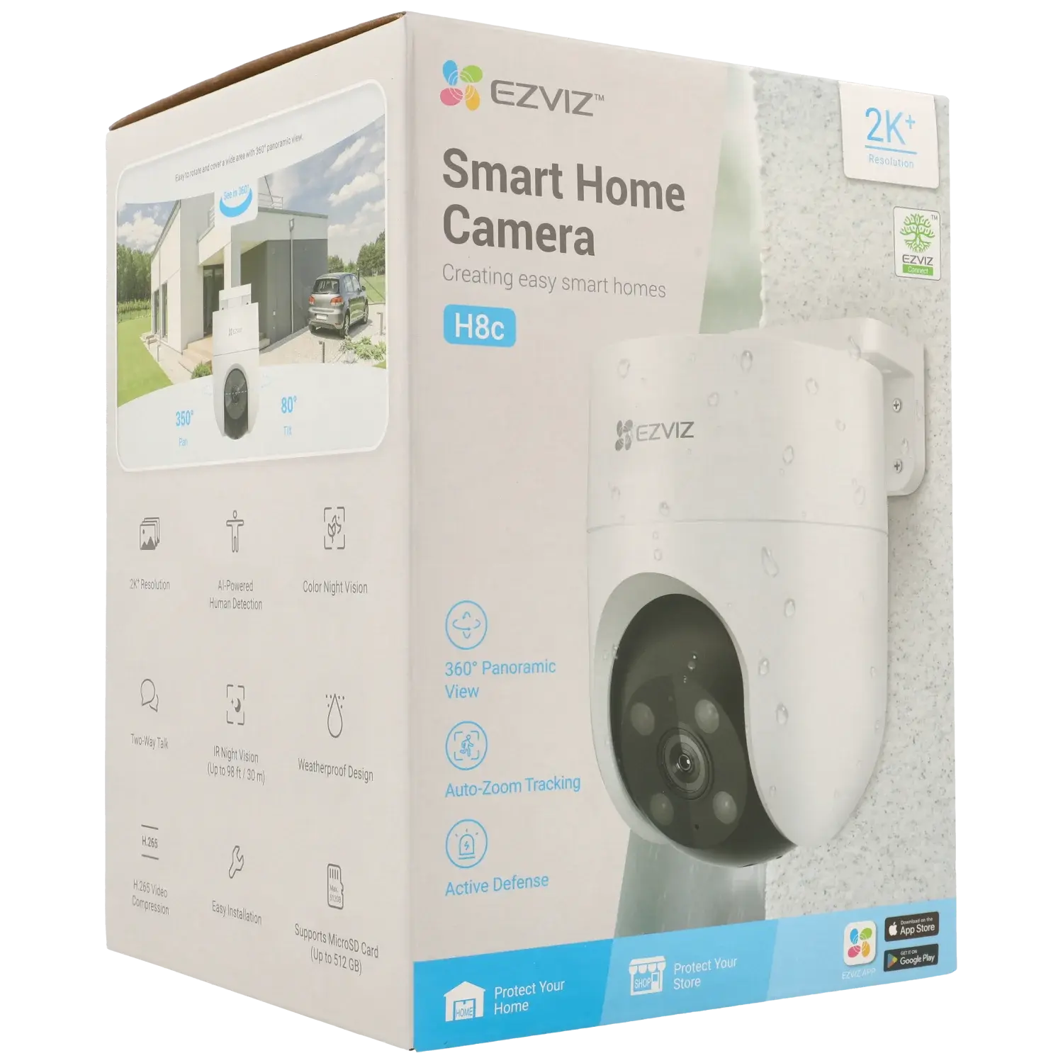 Caméra EZVIZ PTZ IP avec 4 mégapixel et objectif fixe / Référence CS-H8C TSA Distribution