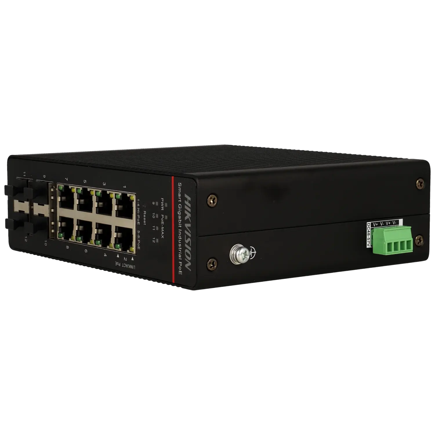 Switch cloud 12 ports avec 8 ports PoE HIKVISION / Référence DS-3T1512HP-SI-8P4F TSA Distribution