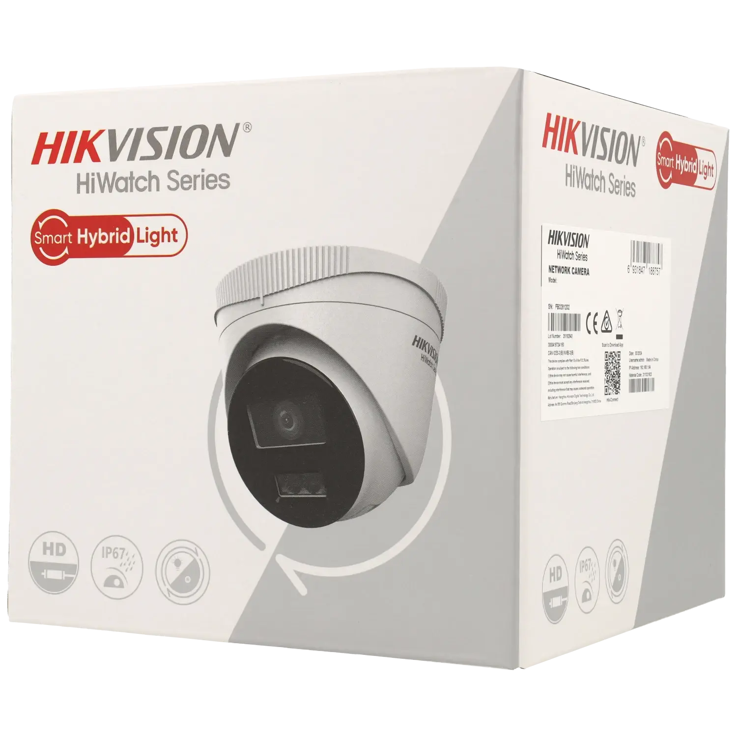 Caméra HIKVISION mini dôme IP avec 4 mégapixels et objectif fixe / Référence HWI-T240HA-LUC
