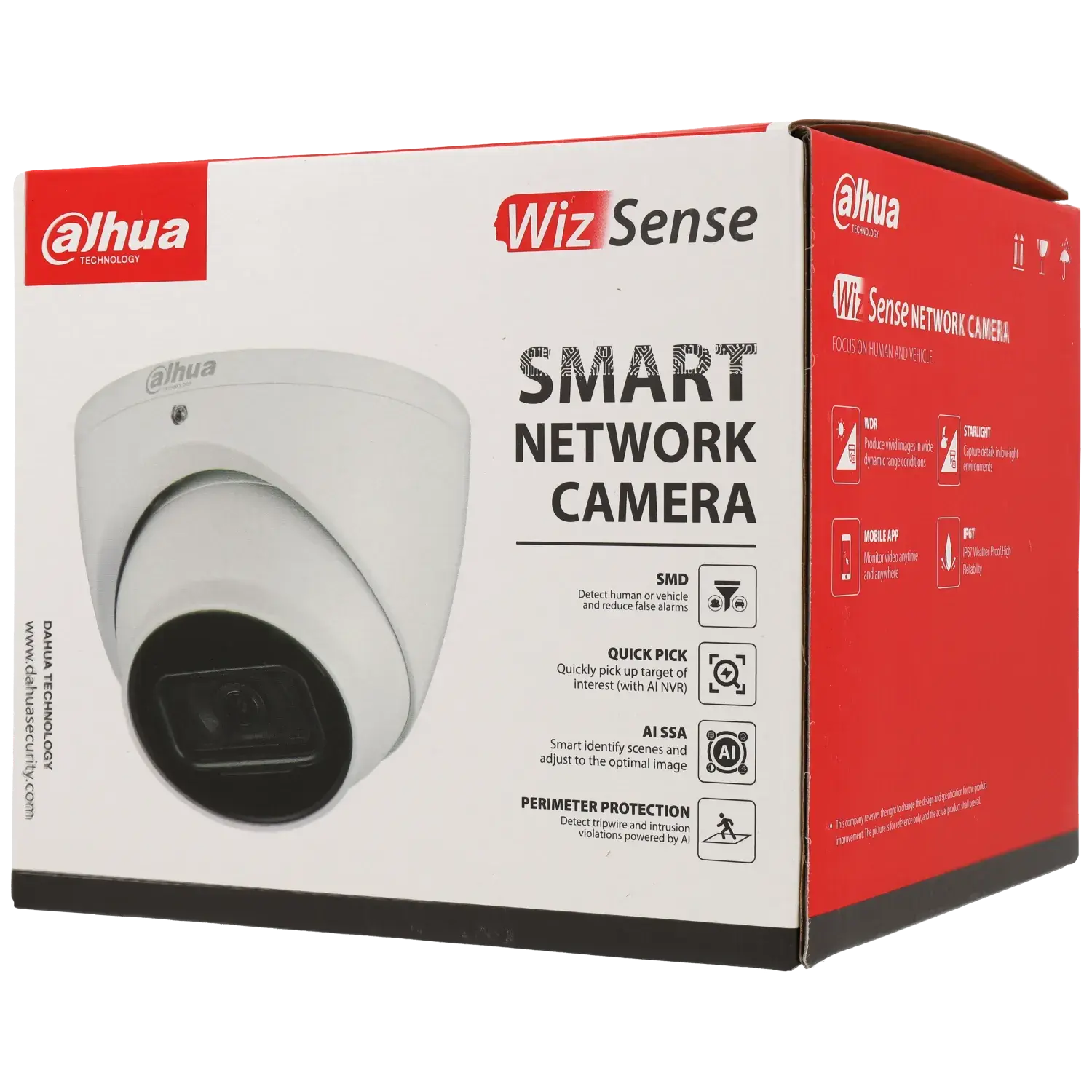 Caméra mini dôme IP DAHUA avec 5 mégapixels et objectif fixe / Référence IPC-HDW3541EM-S-S2-3.6MM TSA Distribution