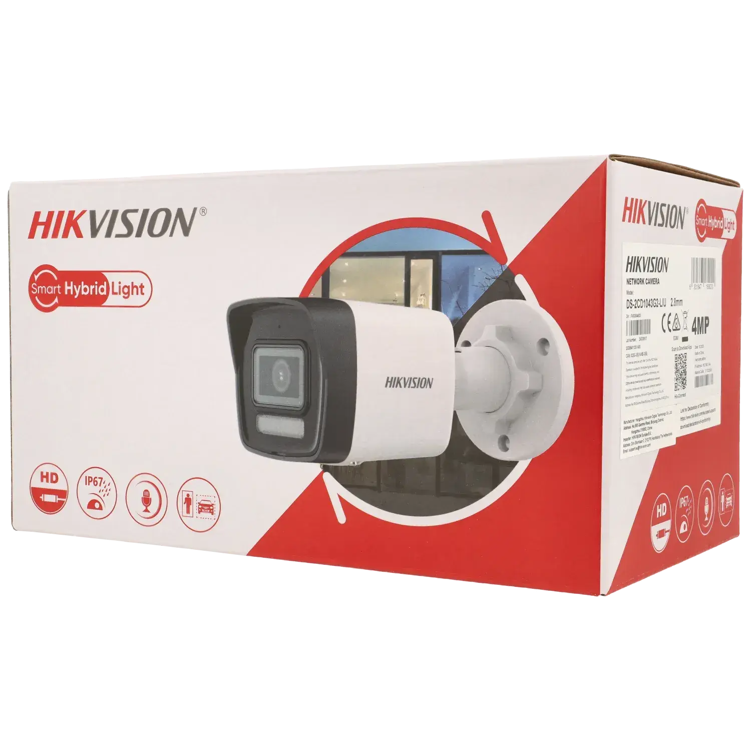 Caméra HIKVISION compactes IP avec 4 mégapixels et objectif fixe / Référence DS-2CD1043G2-LIU TSA Distribution