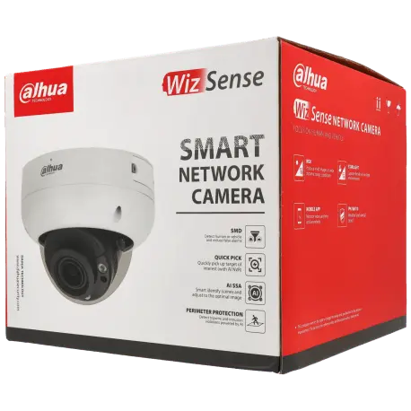 Caméra DAHUA mini dôme IP avec 8 mégapixels et objectif zoom optique / Référence IPC-HDBW3841R-ZAS-S2 - TSA Distribution