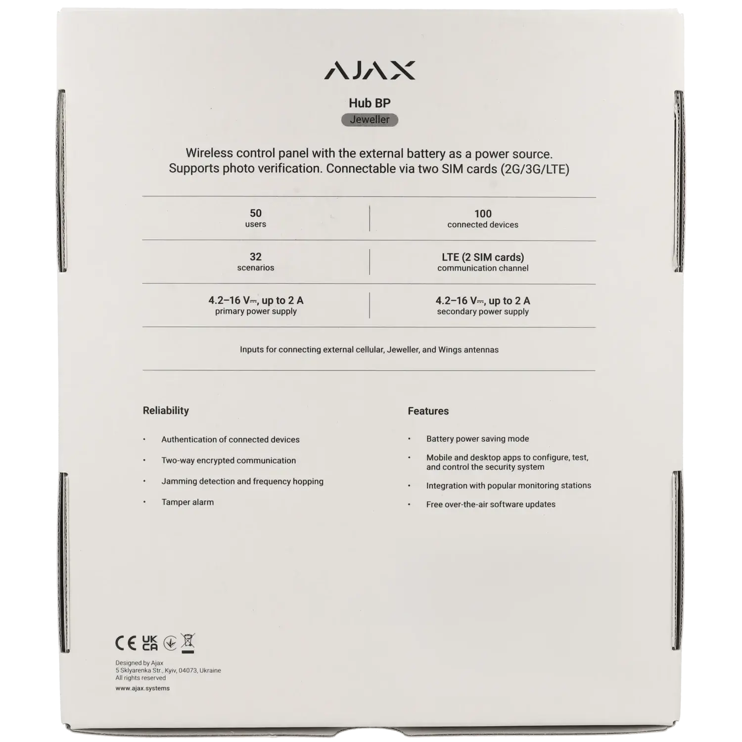 Centrale sans fils AJAX