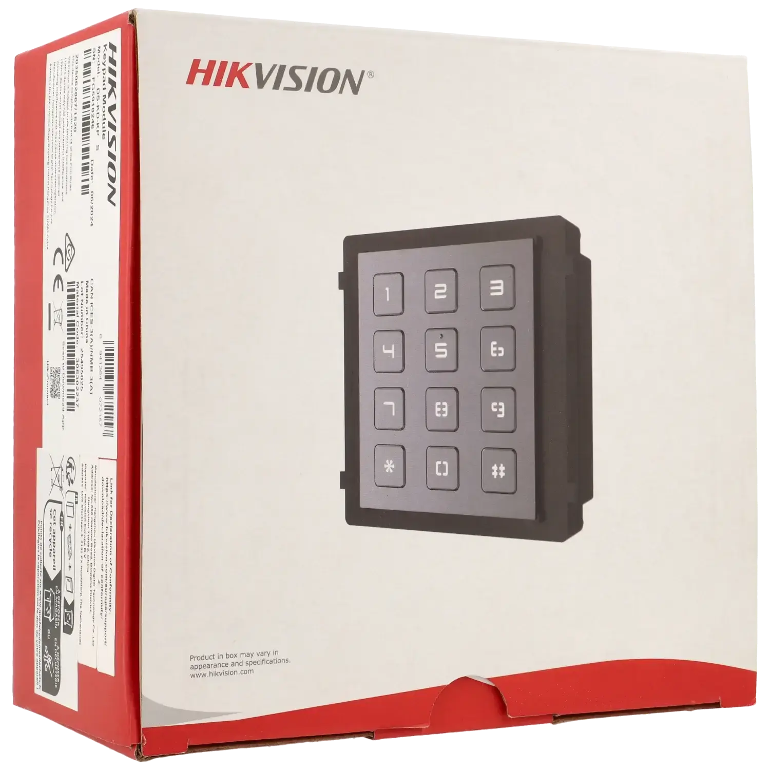 Station extérieure HIKVISION modulaire pour vidéo portier IP avec clavier / Référence DS-KD-KP/S TSA Distribution