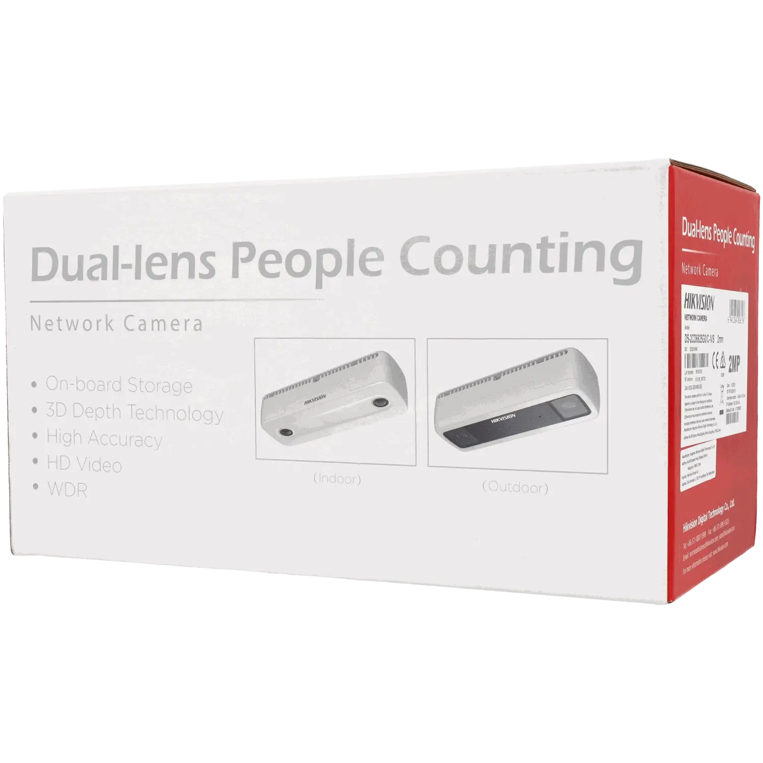 Caméra HIKVISION comptage de personnes IP avec 2 mégapixels et objectif fixe / Référence DS-2CD6825G0/C-IVS - TSA Distribution