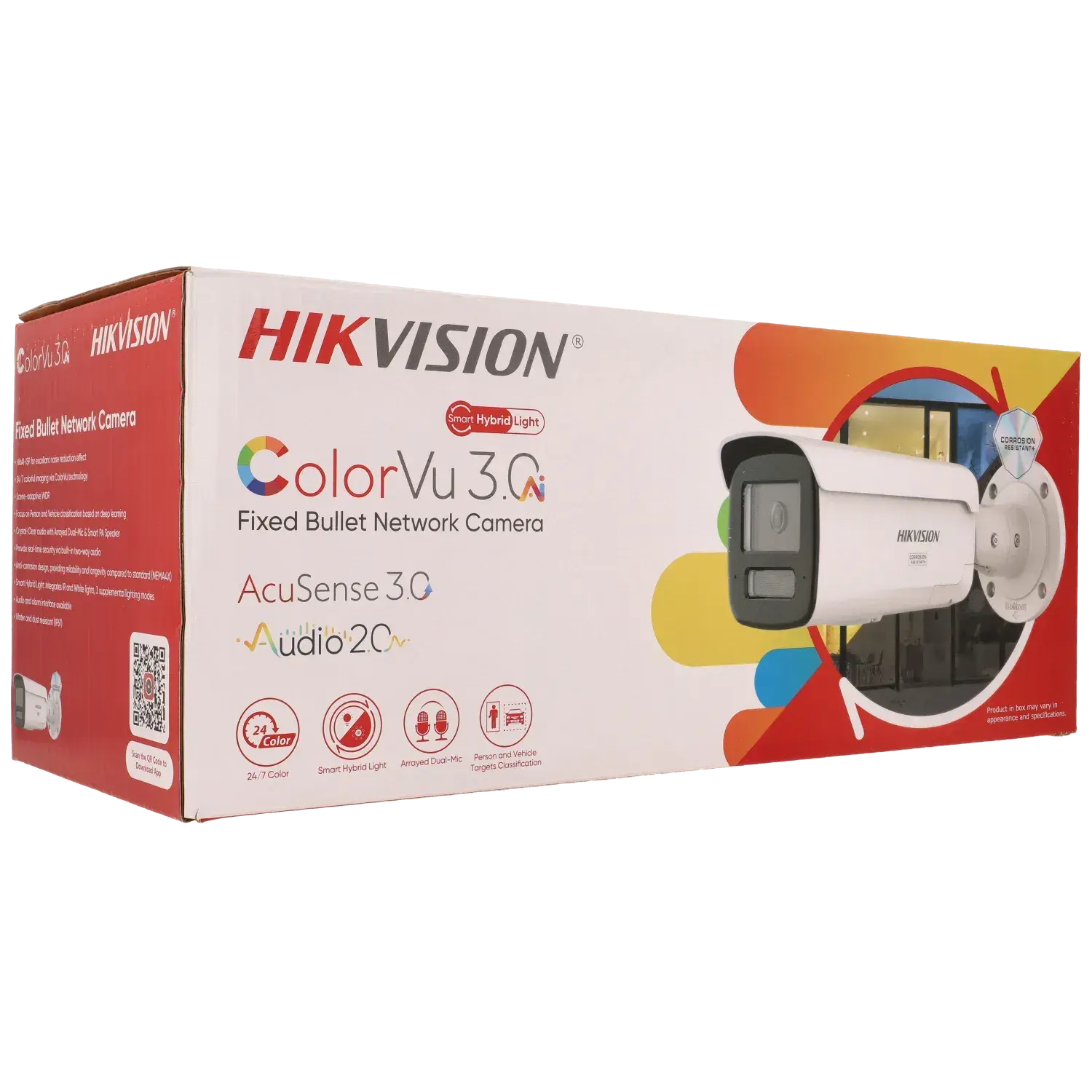 Caméra HIKVISION compactes IP avec 4 mégapixels et objectif fixe / Référence DS-2CD2T47G3-LIS2UY/SL TSA Distribution