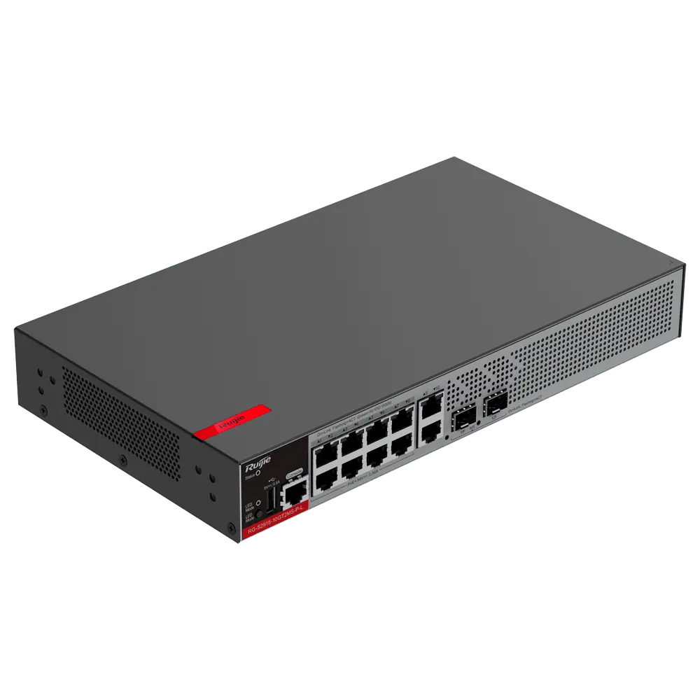 Switch PoE Cloud L2+ Ruijie / Référence RG-S2915-10GT2MS-P-L - TSA Distribution